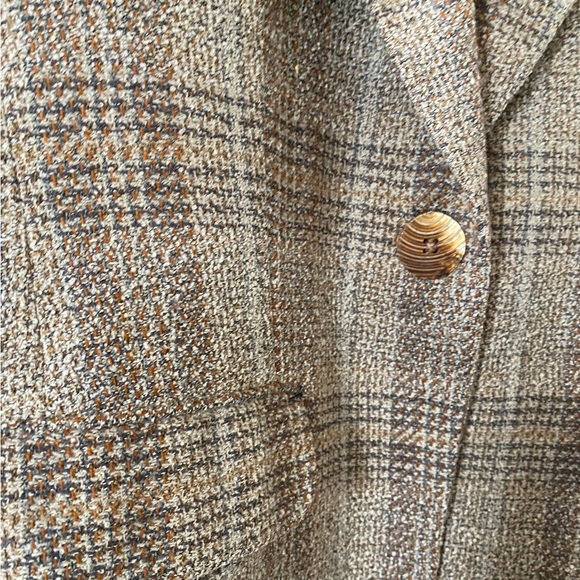 Aquascutum Brown Wool Tweed Blazer/ Jacket (Saks Fifth) VTG - Picture 3 of 15